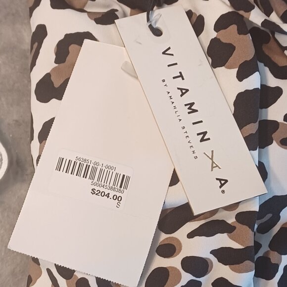 NWT $204 S /6 Leopard Print Vitamin A Swim  JENNA Savanna Bodysuit One Piece - Picture 8 of 9